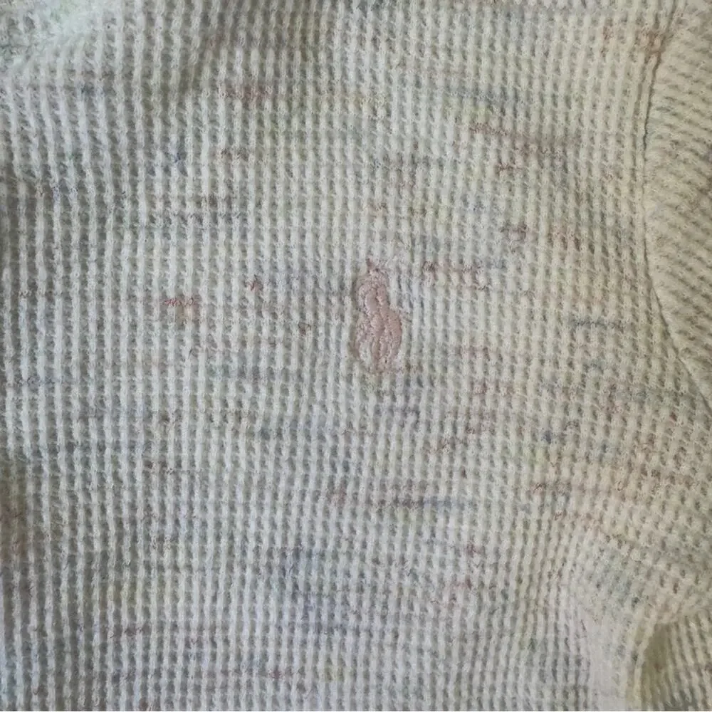 Ralph Lauren Baby Cream Knit Dress with Bloomers speckled long sleeve button up